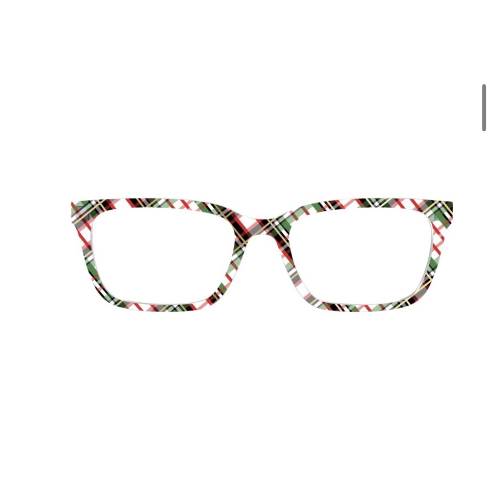 Larkin Green and Red Glasses Toppers